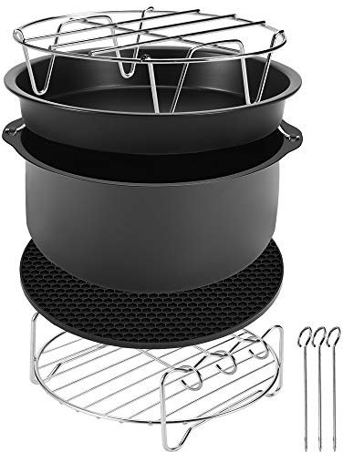 Ensemble d'Accessoires pour friteuse à air chaud Monzana - 9 pièces pour pâtisserie cuisine - moule