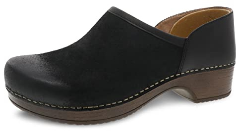 Dansko Women's Brenna Black Slip-On Clog 7.5-8 M US - Comfort Shoe