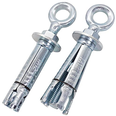SKIR'CO (4 Stück) Augbolzen-Schildanker M12, Spreizdübel, Ankerbolzen, Betonanker, Bolzenanker