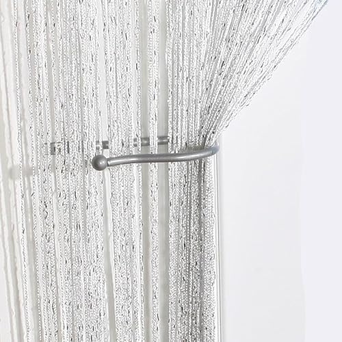 John Aird Jazz Glitter String Curtain Panel (White)