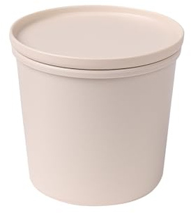 AWAVE Frischhaltedose rund mit Deckel, luftdicht, 500 ml, natur, aus recycelten PET-Flaschen, Vorratsdose Aufbewahrungsbox Vorratsbehälter, klimaneutral, Mehrweg, nachhaltig unterwegs