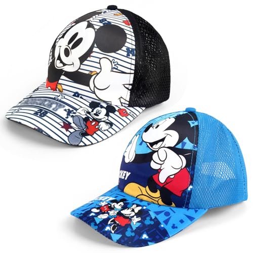 Micke Gorra de Béisbol, 2 Piezas Micke Gorra de Visera, Sombrero de Sol Micke, Gorro Ajustable Velcro para Niños y Niñas, Protección UV, para Deportes Casuales, Regalos de Cumpleaños