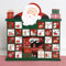 PE Wooden Christmas Advent Calendar with Drawers, 24-Day Countdown to Christmas, Holiday Decoration with Santa Fireplace Design, Reusable Advent Calendar for Kids and Adults 15.4 x 2.6 x 16.2