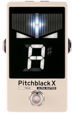 Korg Pitchblack X Serie – PB-X Chromatisches Pedal Stimmgerät – Creme