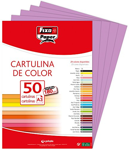 Fixo 11120335 – Confezione di 50 cartoncini, formato A3, colore: viola