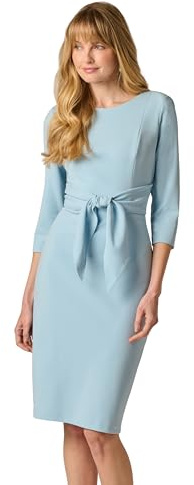 Adrianna Papell Women's Knit Crepe Tie Waist Sheath Dress