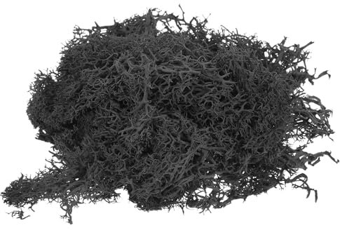 sourcing map 3,5 Unzen Schwarz Natürliches Moos für Bastelkunst, Florales DIY-Projekt, Wand, Hochzeit, Garten, Terrassen Dekoration