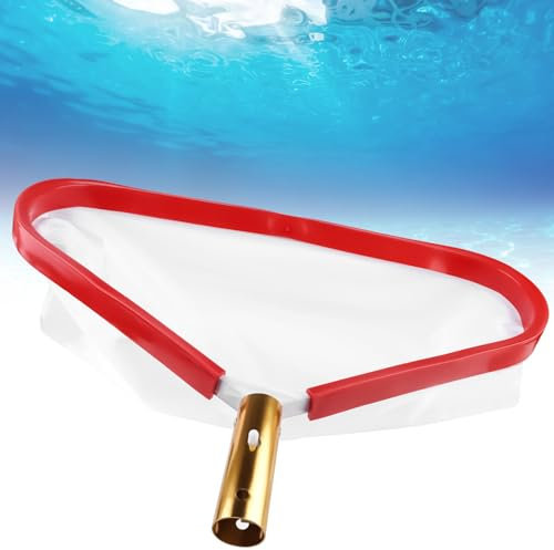 Épuisette de piscine professionnelle en métal - Mailles fines - Épuisette de fond avec double filet - Épuisette professionnelle pour nettoyer les feuilles de piscine, les insectes, la boue