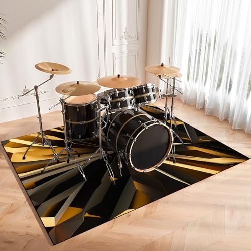 CCTSA 230 x 200 cm Schlagzeugteppich, rutschfeste Trommel Teppiche, Schallschutzdecke, Schlagzeug Teppich für Bass Drum Snare, Akustik Elektrisches Schlagzeug Teppich für Studio, Wohnung