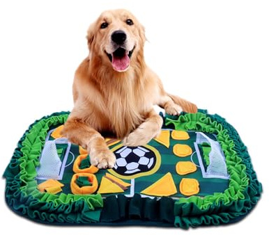 HurLuksi Snuffle Mat for Dogs, 70x50 cm Interactive Dog Feeding Mat for Stress Relief and Training, Intelligence Puppy Snuffle Game Encourages Natural Foraging Skills and Slow Eating