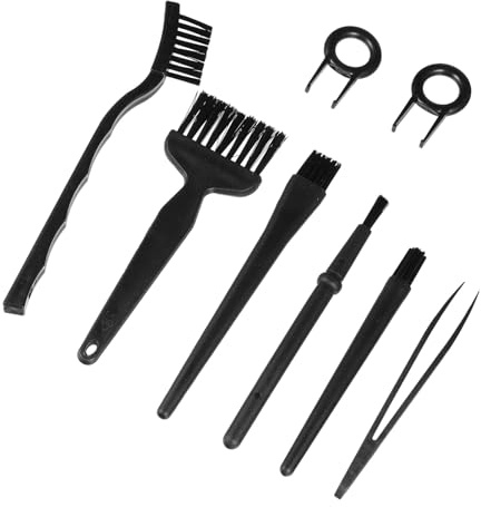 Alipis Kit de Nettoyage Clavier 8 Pièces Antistatique Pince à Clavier et Brosses pour Dépoussiérage PC Portable Ventilateur – Accessoires Nettoyage Électronique Précis et Compact