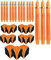 Pentathlon Unisex Adult Tribal Edgeglow Pentathlon Set aus Dartflights und sch ften 5 Sets mit Standard Dartflights 15 St ck Set, Orange, Klassisch Medium EU