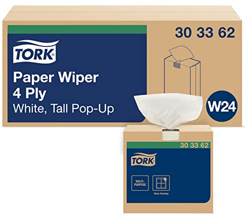 Tork Paper Wiper White Self Dispensing, Pop-Up Box, 8 x 125 Sheets, 303362