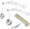 Merriway BH07426 Clothes Laundry Airer Ceiling Dryer Set up Kit Pack, Rack Ends, Single Double Wheel Pulleys, Sash Rope Cleat Hook, White