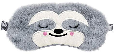 Ulife Mall Nette 3D Flauschige Tier Augenmaske für Schlaf Reisen Atmungsaktiv Eyeshade Augenabdeckung Augenblende Schlafmaske Kinder Erwachsene - Grau