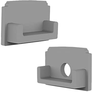 GX-FP2 LED Alu Fliesenprofil 10mm silber 2x Endkappen