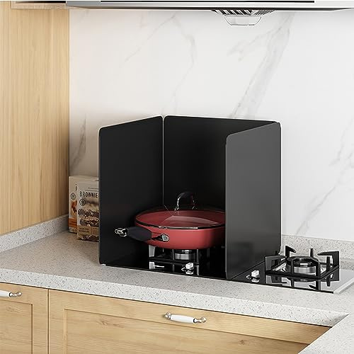 Protector Antisalpicaduras De 2/3/4 Lados Plegable Ahorra Espacio, Placa Antisalpicaduras Panel De Protección Pared Cubre Salpicaduras, Protector Cocina Gas Cocción Antihaderente Fácil De Usar