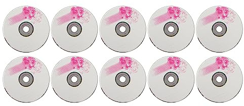 Luqeeg Blank CD R Discs 52X 730MB Recordable Discs for Storing Digital Images, Music Data with 175 Songs, 225 Photos for iOS, (10PCS)