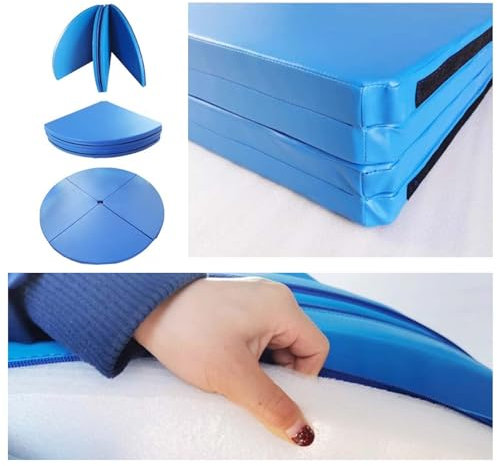 Pole Dance Matte Blaue Faltbare Runde Pfosten-Absturzmatte, 3 Cm/5 Cm/10 Cm Dicke Yoga-Luftreifen-Tanzstangen-Trainingsmatten, Spezielle Fallschutzmatten für Stangen ( Size : 200cmx3cm(78.7x1.2in) )