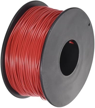 QUARKZMAN Filo 30AWG Calibro 30Filo Intrecciato in PVC Cavo Collegamento, Cavo Elettrico UL1007 Bobina Filo Rame Stagnato 50M/164 Piedi Rosso per Collegamenti Interni, Marino