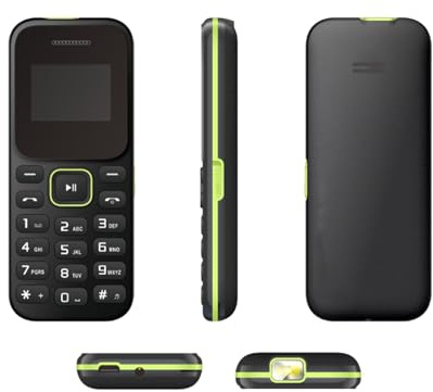 Basic Mobile Phones for The Elderly and Kids, Unlocked Dumb Phones, Cell Phones Without Internet - with Big Buttons, MP3, MP4, Camera, Flashlight, SOS,Black