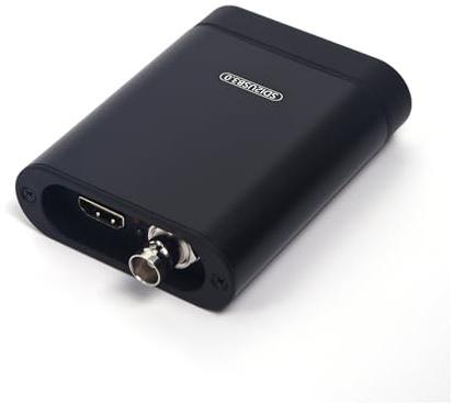 HDMI SDI to USB3.0 Professional Video Capture Card, Black, USB 3.0 360MB/s HDMI BNC Input, HD Video Grabber for Live Streaming and Recording,1080P 60fps UVC YUVC422 PnP