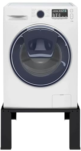 vidaXL Tvättmaskin Pedestal Svart 64 x 55 x 32,5 cm Stål
