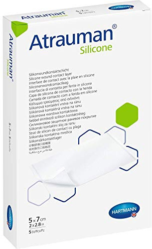 ATRAUMAN Silicone steril 5x7 cm Kompressen 10 St