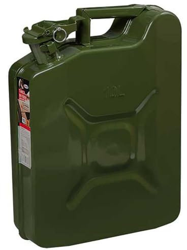 Start Tanica in Ferro Antiscoppio per Carburante 10L - Omologata, Resistente e Sicura per Benzina e Diesel