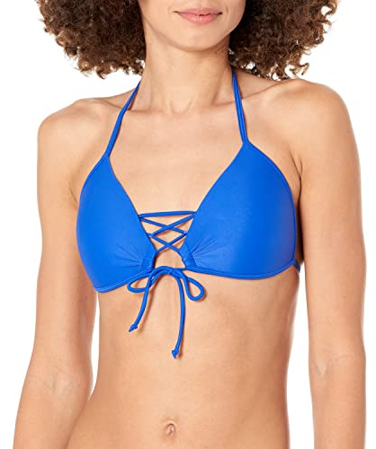 Body Glove Women's Smoothies Baby Love Solid Molded Cup Push Up Triangle Bikini Top Swimsuit, Nightlife, Small
