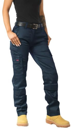 BKS Ladies Cargo Knee Pad Work Trousers (Navy - 8 Short)