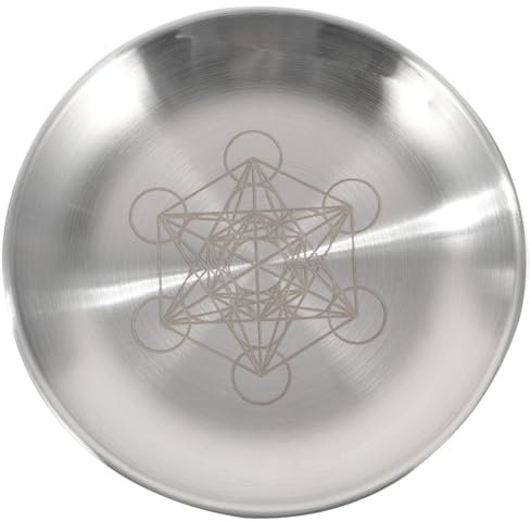 DOITOOL Witchcraft Supplies Pentagram Altar Plate Iron Plate Candle Holder Star Altar Ritual Burning Candle Holder Offering Bowl Incense Burning Bowl for Smudging Decoration Tarot Supplies