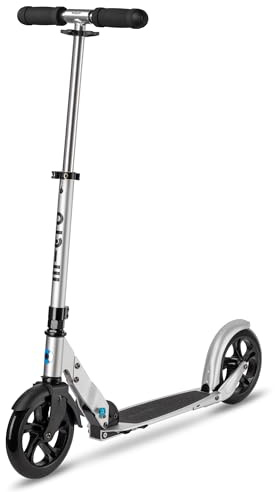 Micro Scooters | Micro Classic Scooter | 8+ Years | Perfect for Adults & Kids | Big Wheels | Foldable | Handlebar Adjustable | Matt Silver