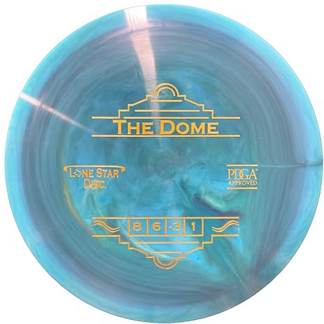 Lone Star Disc Alpha The Dome Golf-Fahrradfahrer, 160–169 g, langlebiger und glatter Premium-Kunststoff, einfacher Umsatz oder Rollscheibe, Farben können variieren