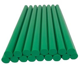 Made in The UK hot melt Glue Sticks for Glue Gun 20cm long 12mm diameter- Versatile Hot Melt Adhesive for Arts & Crafts, Product Assembly, and More (10, GREEN)