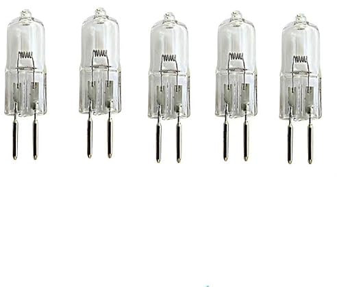JZLBBC 5 Pezzi Lampadina Alogene G6.35 50W 24V 100W GY6.35 base a doppio ago Lampadina Alogena Per Lampada Per Aromaterapia Lampada Di Cristallo Proiettore,35 W