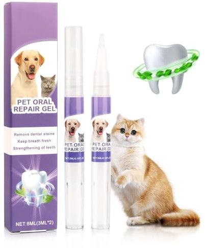 Pet Oral Repair Gel Stift für Hunde,Pet Oral Repair Gel,Hundezahnbürste, Neue Zahnpflege Hund,Hundezahnbürste Große Hunde, Pflegt und Reinigt Haustierzähne,für Mundhygiene von Hunden & Katzen