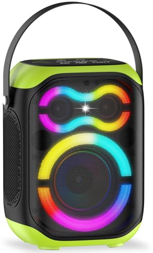 TYOTY Altavoces portátiles Bluetooth 80W Grande Potente inalámbrico al Aire Libre Fuerte estéreo bajo Profundo Sonido Boombox TWS Altavoz de Fiesta de casa con Luces led de subwoofer