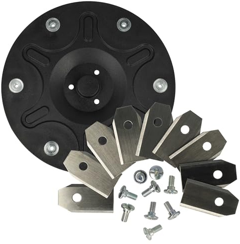 vhbw Accessory Set Compatible with Segway Navimow i105E, i110n, i108E Lawn Mower - 9X Blades + Screws, 1x Blade disc
