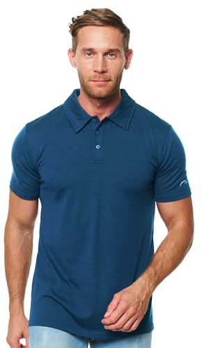 Merino.tech 100% Merino Wool Polo Shirt Men - Merino Wool T Mens Shirt | Lightweight, Breathable Casual Mens Base Layer Tops, Odor-Resistant, Moisture-Wicking for Business, Travel, Golf