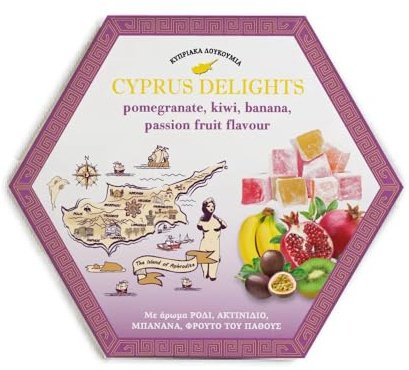 Traditionell Cypern Grekisk Delikatess Läckra Sötsaker Traditionell 250g Granatäpple Banaka Kiwi Passionsfrukt