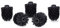 Relaxdays WC Bürstenkopf im 5er Set, lose Toilettenbürsten 9,5mm Gewinde, Ersatzbürstenkopf Durchmesser 7 cm, schwarz