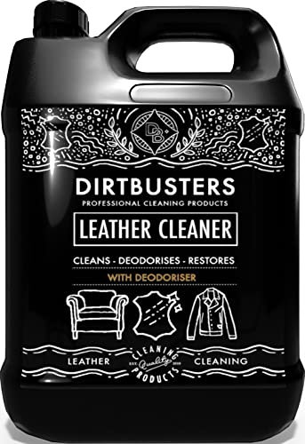 Dirtbusters Leather Cleaner Restorer & Deodoriser 3-in-1, Powerful Pro Formula To Clean Revive & Remove Odour, pH Neutral (5L)