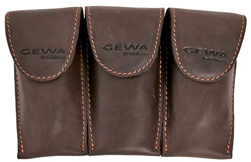GEWA Mundstücktasche Crazy Horse Posaune braun für 3 Mundstücke dreifach Posaune braun