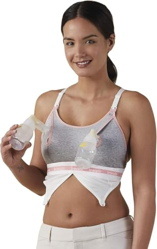 Clip and Pump™ - Accessorio per reggiseno da allattamento a mani libere, Colomba Erica, L