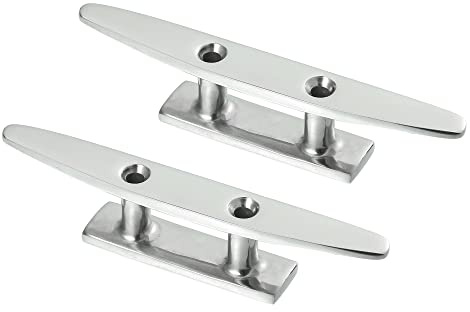 X AUTOHAUX 2pc 5inch Open Base Boat Cleats Dock Cleats Rope Cleat Universal