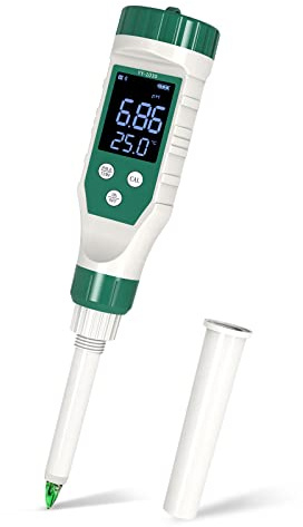 YIYEGO Ph-mätare för livsmedel, digital Bluetooth Phmeter med LCD-bakgrundsbelysning och ATC, vattentät Ph Meter-mat för kött, bröd, ost, mjuk mark och vatten