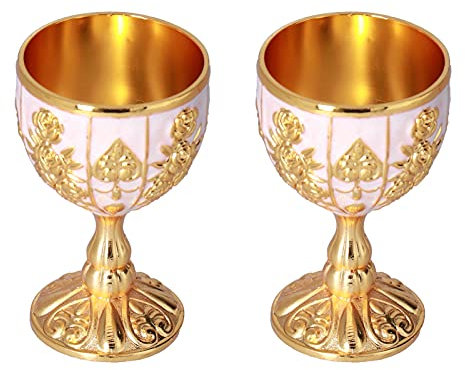 Calice, Gobelet Calice Cup 2Pcs 30ML pour la Décoration de Voyage Collection Maison (citrouille cent d'or)