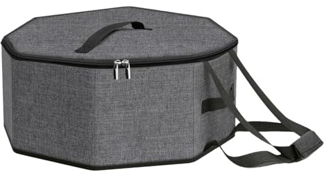 Caja para sombreros de ala ancha, bolsa para sombreros plegable, cajas para sombreros con cremallera, bolsa para sombreros de 43,2 x 43,2 x 17,8 cm / 17,01 x 17,01 x 7,01 pulgadas para sombreros de