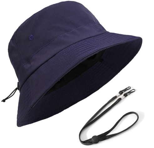TAGVO XXL Sombrero de Pescador Impermeable Hombre, Cabezas Grandes Gorra de Pescador Plegable Sombrero de Sol Sombrero de Sol al Aire Libre Unisexo 60-66CM